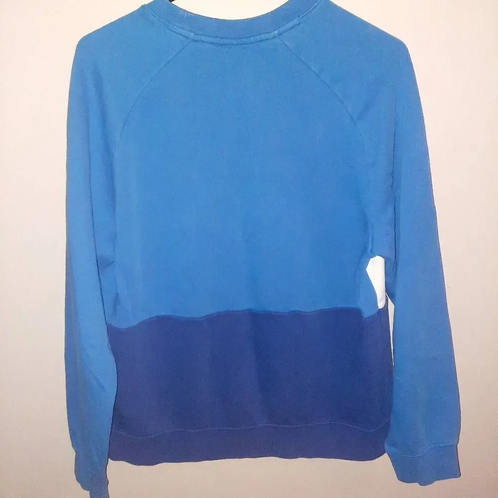 Nike Men's Air Splicing Colorblock Large Logo Fleece Round Neck Crew Sweatshirt